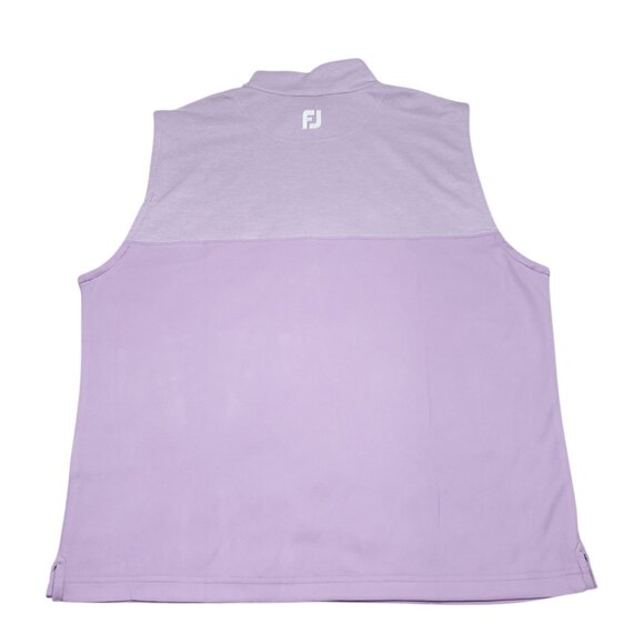 FootJoy Lavender Purple Heather Yoke 1/2 Zip Vest Performance Golf Men's Large - Picture 2 of 7